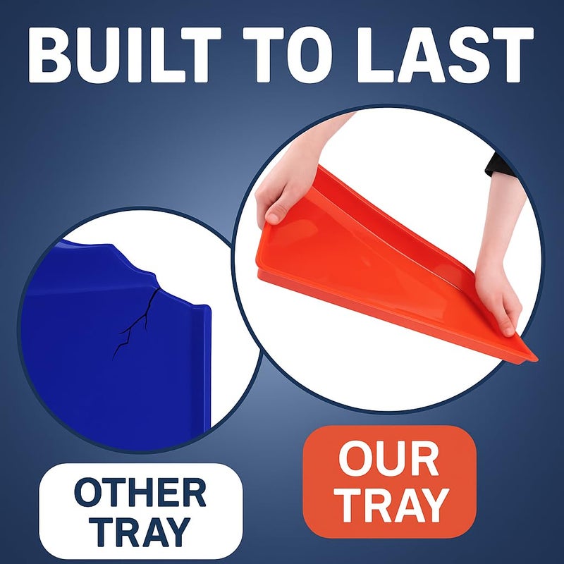 Constructive Playthings Messy Trays for Paint, Water and Sand Toys, Classroom Supplies, Toddler Toys for Creative Play, Set of 4 Trays, Ages 3 Years and Older - Image 2